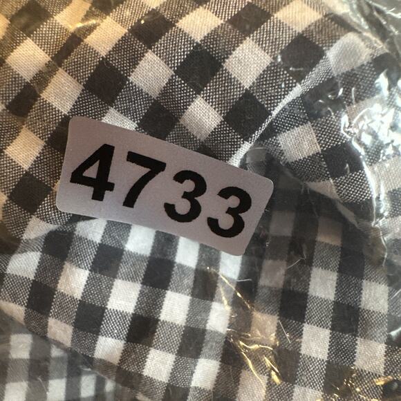 Rails Top Womens Large Black Gingham Scallop Square Neck Shirt Plaid - Picture 16 of 16